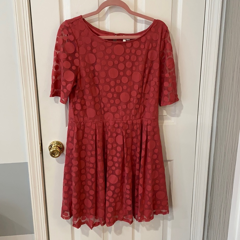 Pink polka dot dress